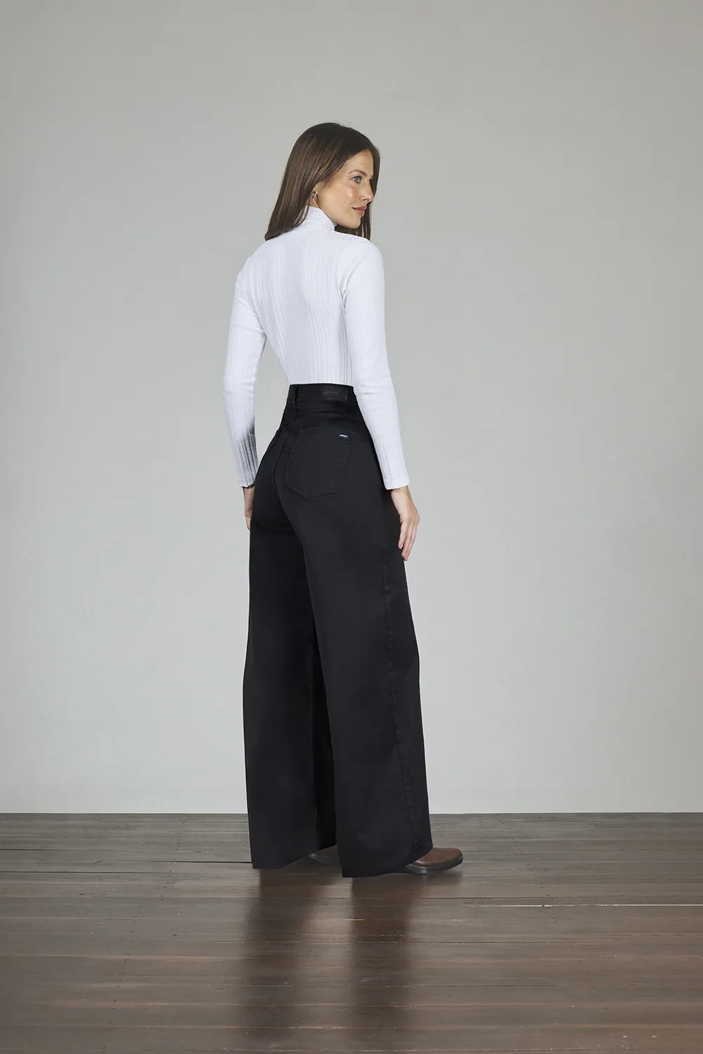 Alternative view of ART. 171 | WIDE LEG NEGRO CLÁSICO ELASTIZADO