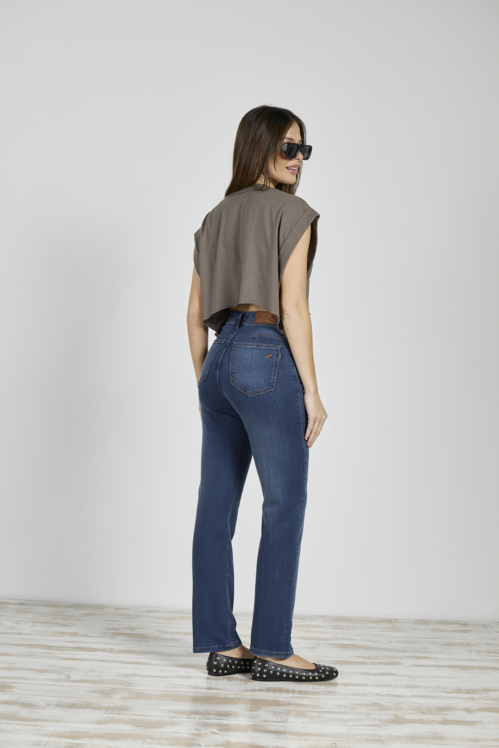 Alternative view of ART. 192 | RECTO AZUL BOLSILLO PULIDO ELASTIZADO