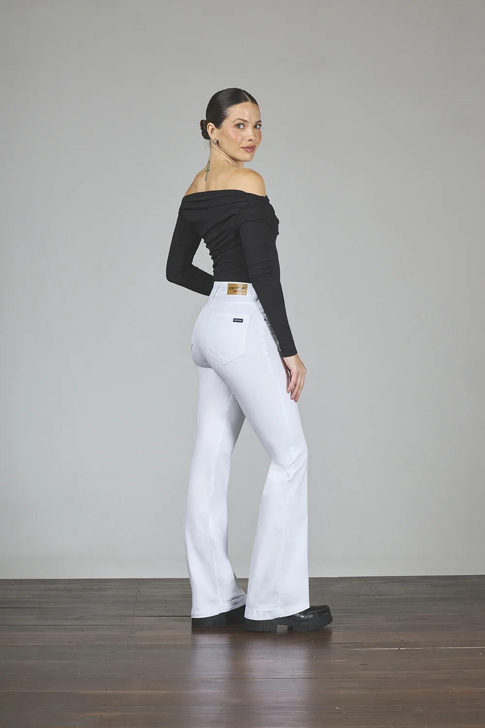 Alternative view of ART. 209 | SEMI OXFORD BLANCO CLÁSICO ELASTIZADO