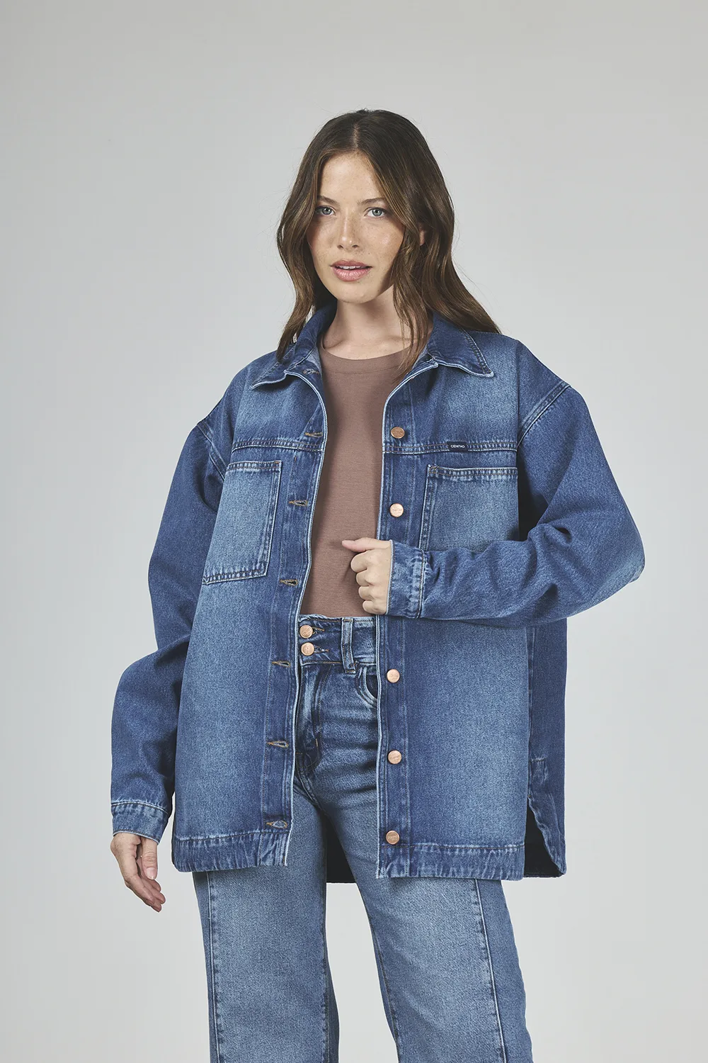 ART. 288 | CAMISACO OVERSIZE DE JEANS AZUL RÍGIDO