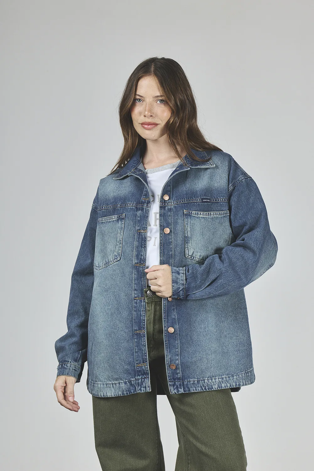 ART. 296 | CAMISACO OVERSIZE DE JEANS ÓXIDO RÍGIDO
