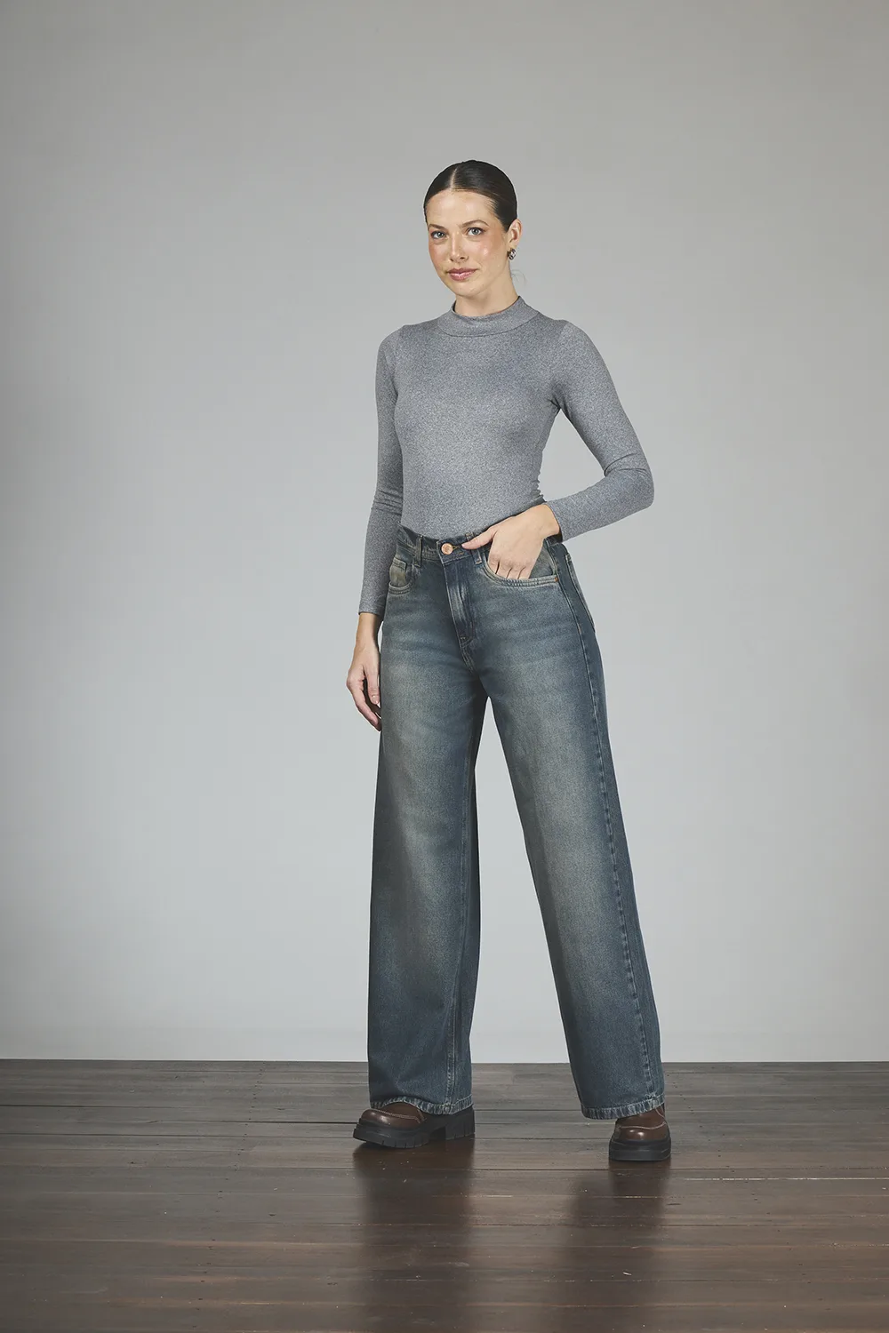 ART. 299 | WIDE LEG CLÁSICO VINTAGE ÓXIDO RÍGIDO