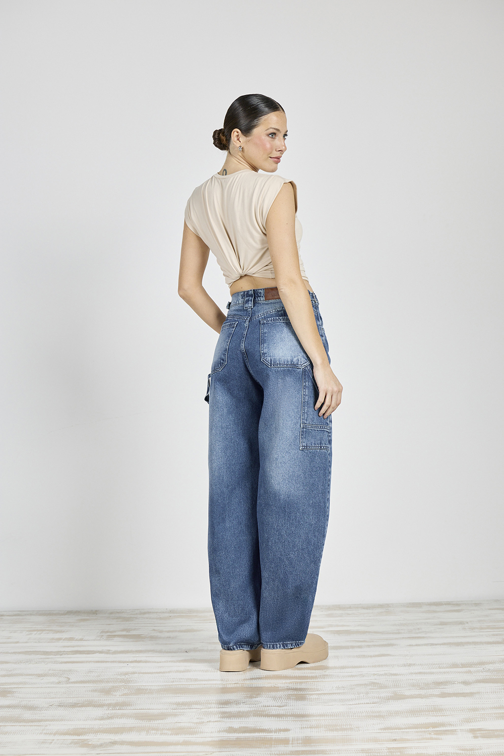 Alternative view of ART. 303 | JEANS BALLON AZUL CON HEBILLA RÍGIDO