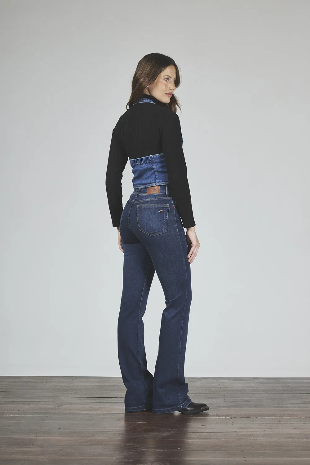 Alternative view of ART. 315 | SEMI OXFORD AZUL CON RUEDO ELASTIZADO