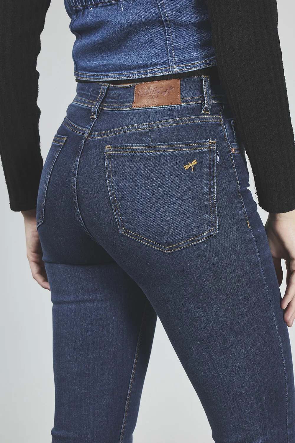 ART. 315 | SEMI OXFORD AZUL CON RUEDO ELASTIZADO - Imagen 4