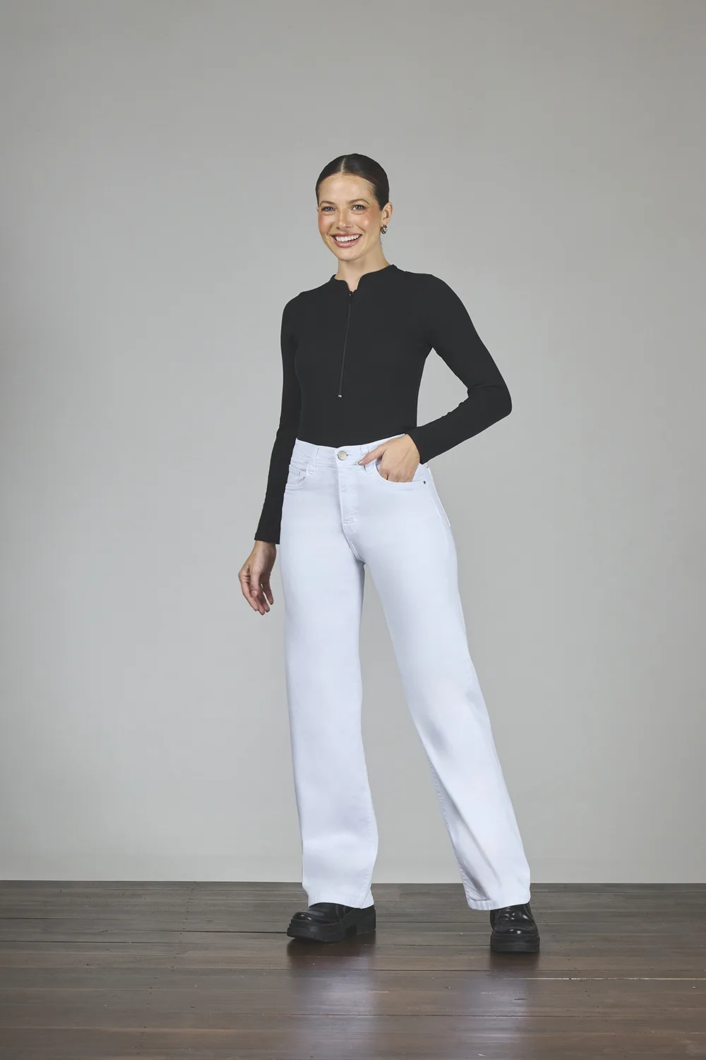 ART. 343 | WIDE LEG BLANCO CLÁSICO ELASTIZADO