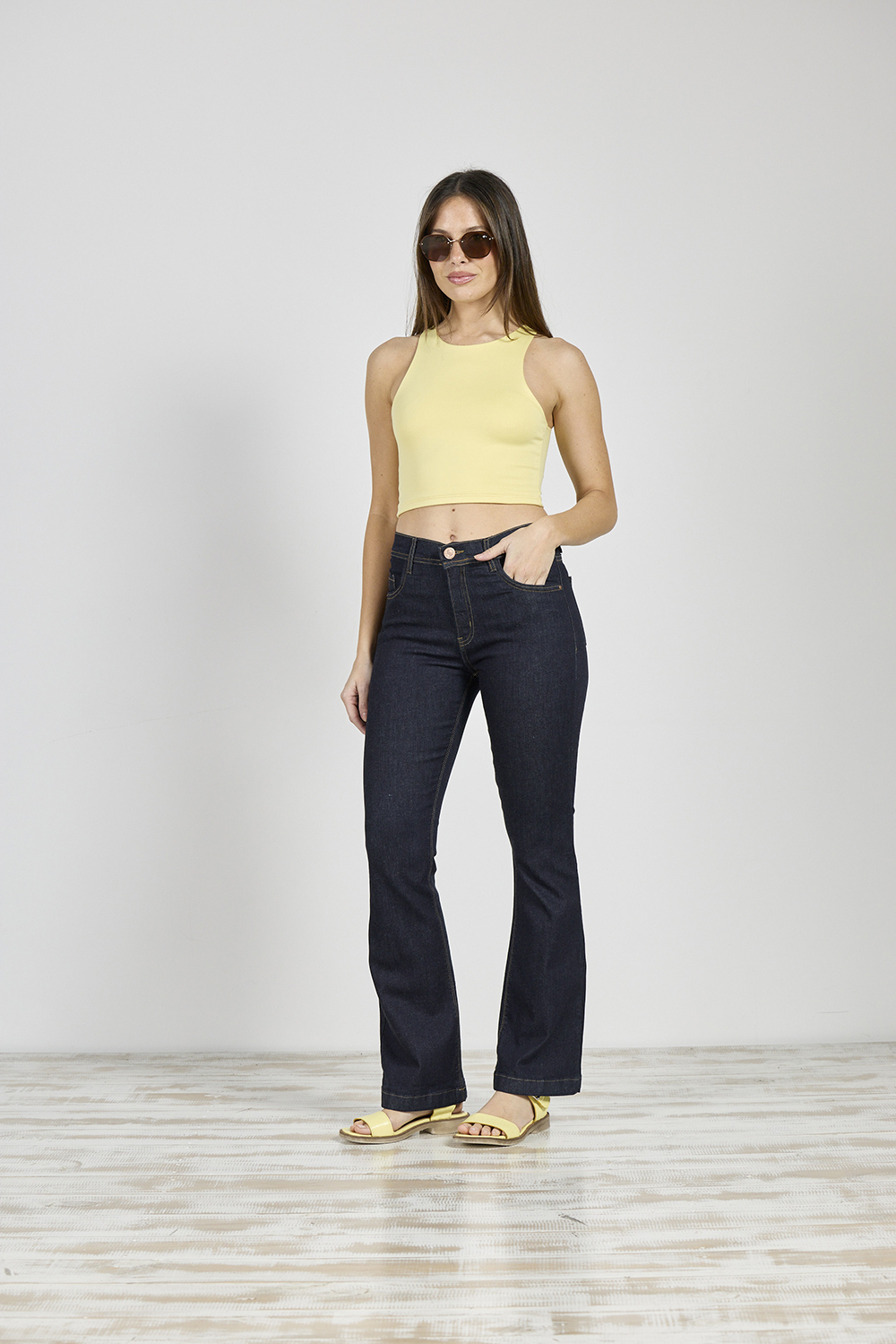 ART. 375 | SEMI OXFORD CLÁSICO AZUL ESTATICO ELASTIZADO