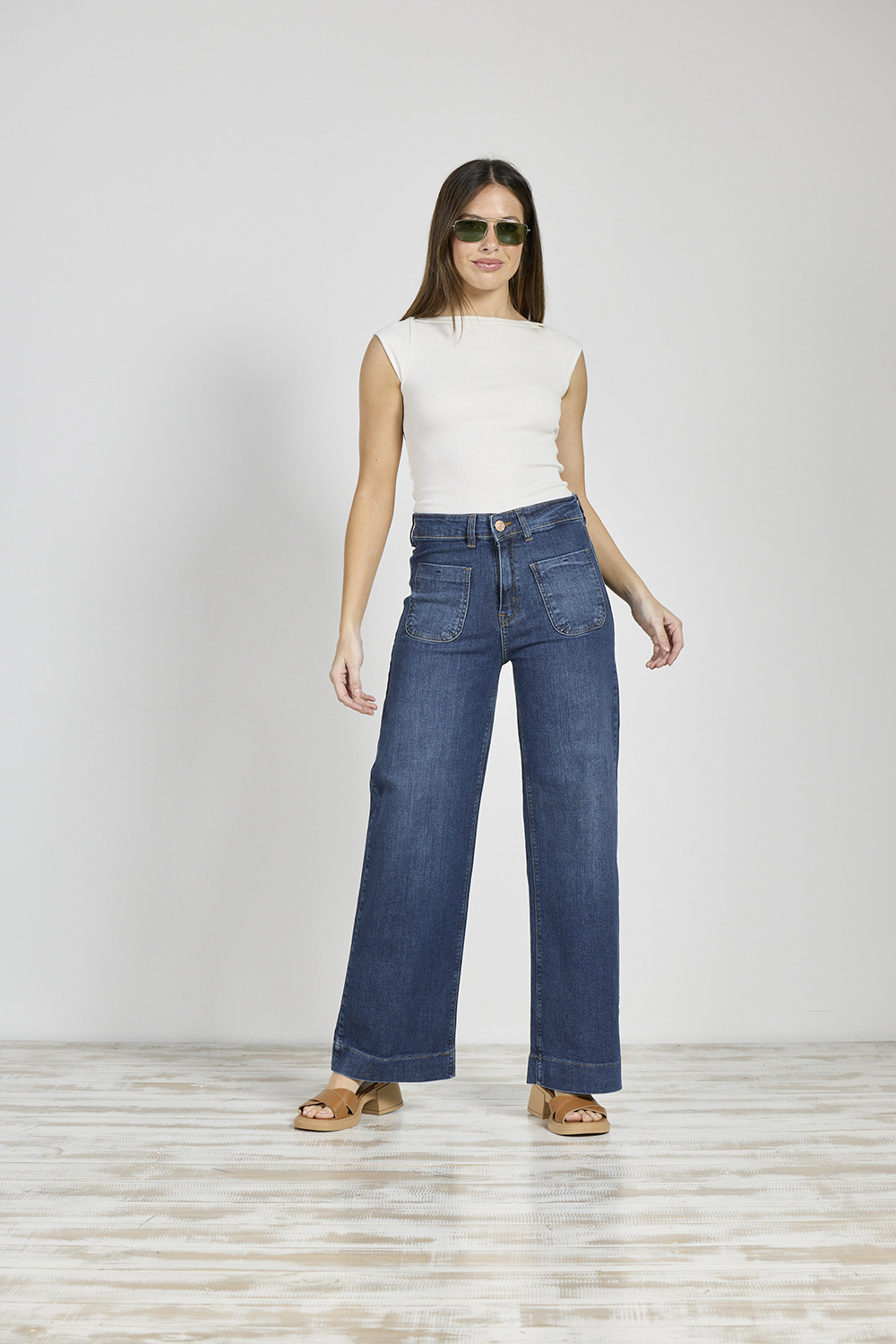 ART. 376 | WIDE LEG STONE BOLSILLO VISTA ELASTIZADO