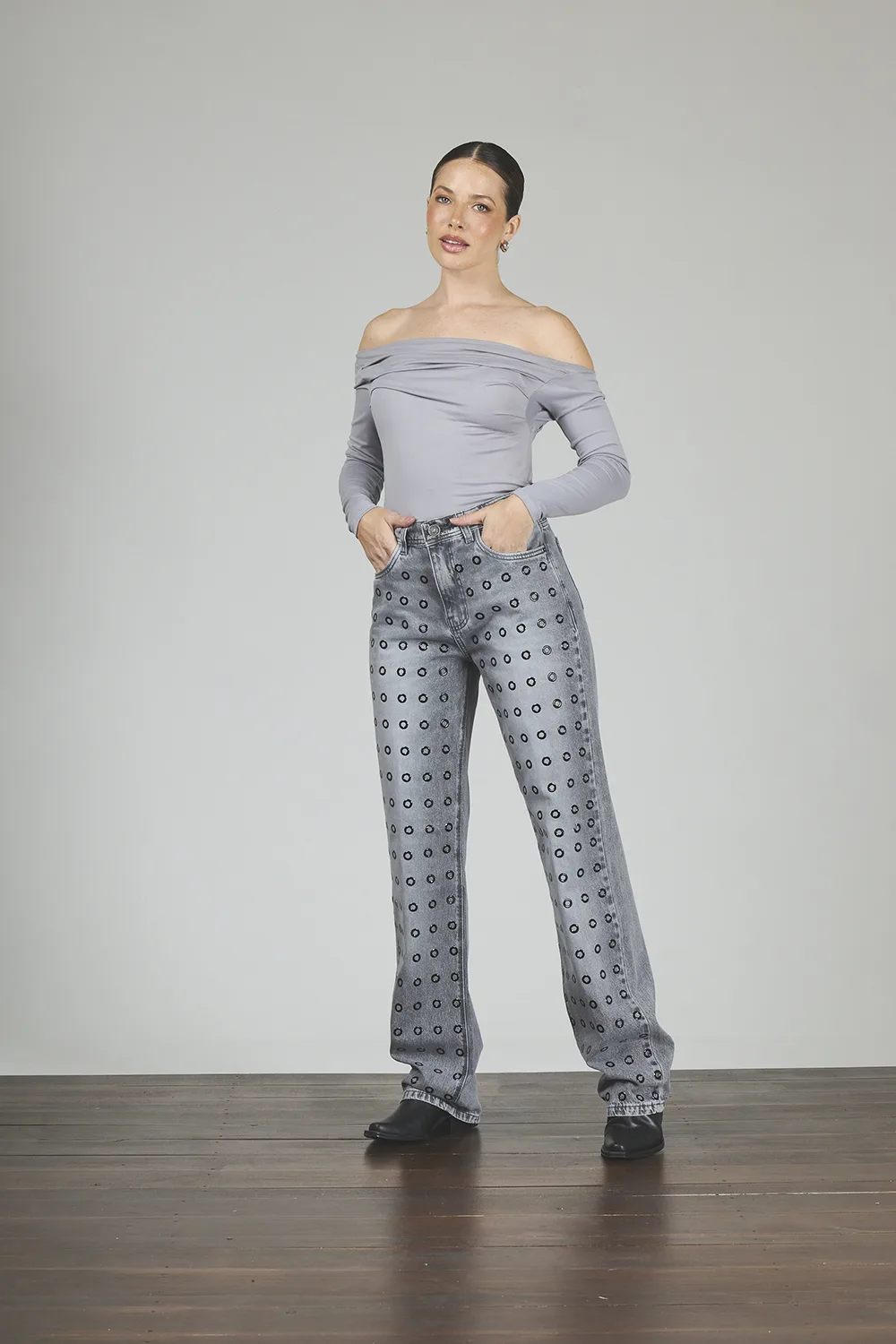 ART. 377 | RECTO GRIS CON ARANDELA RÍGIDO