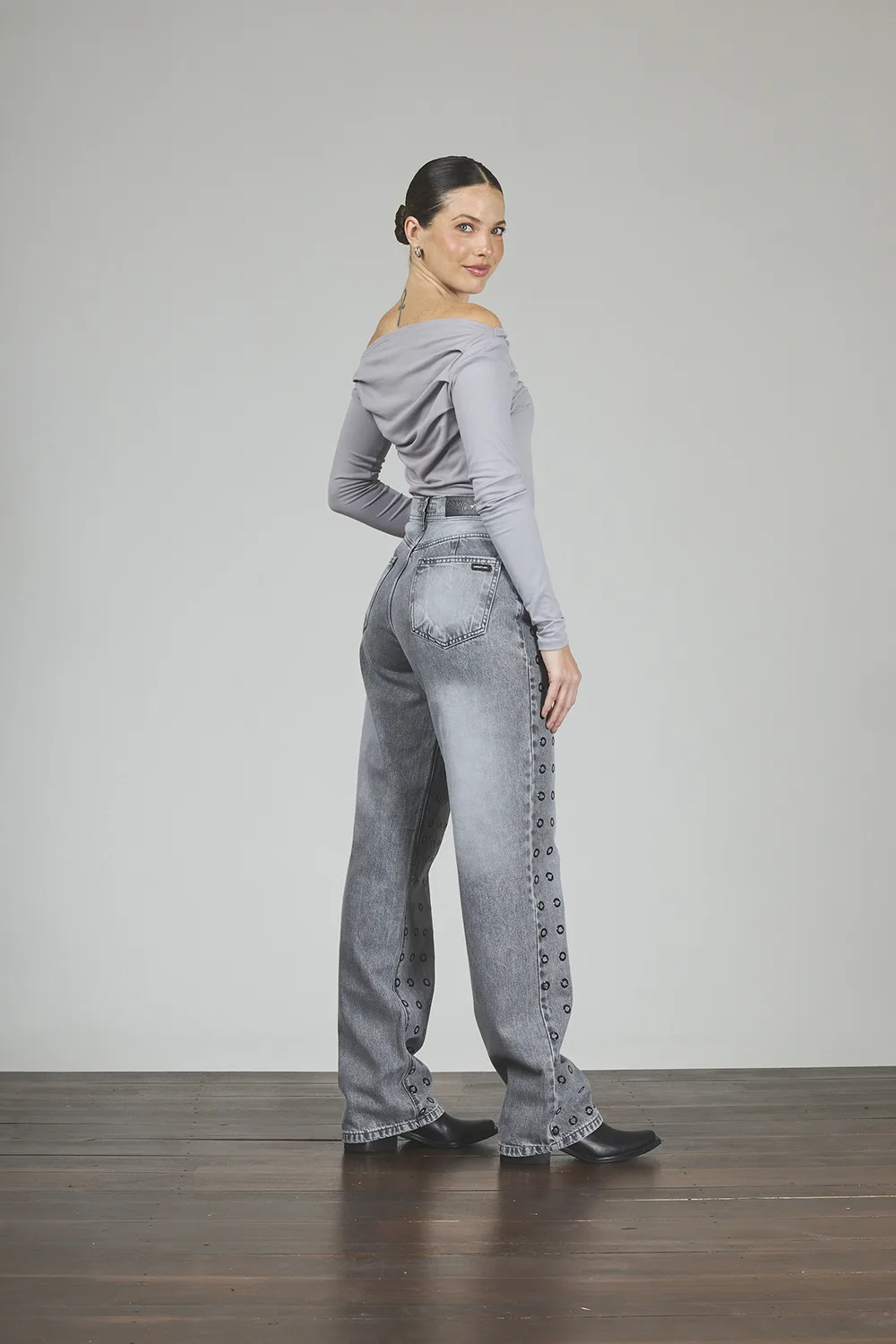 Alternative view of ART. 377 | RECTO GRIS CON ARANDELA RÍGIDO