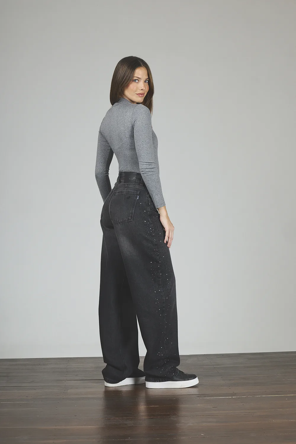 Alternative view of ART. 382 | BALLON NEGRO HUMO C/STRASS LATERAL RÍGIDO