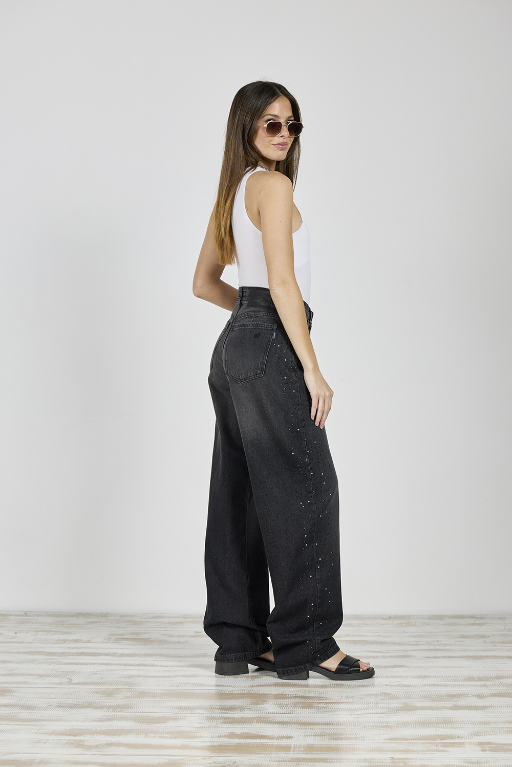 Alternative view of ART. 382 | BALLON NEGRO HUMO C/STRASS LATERAL RÍGIDO