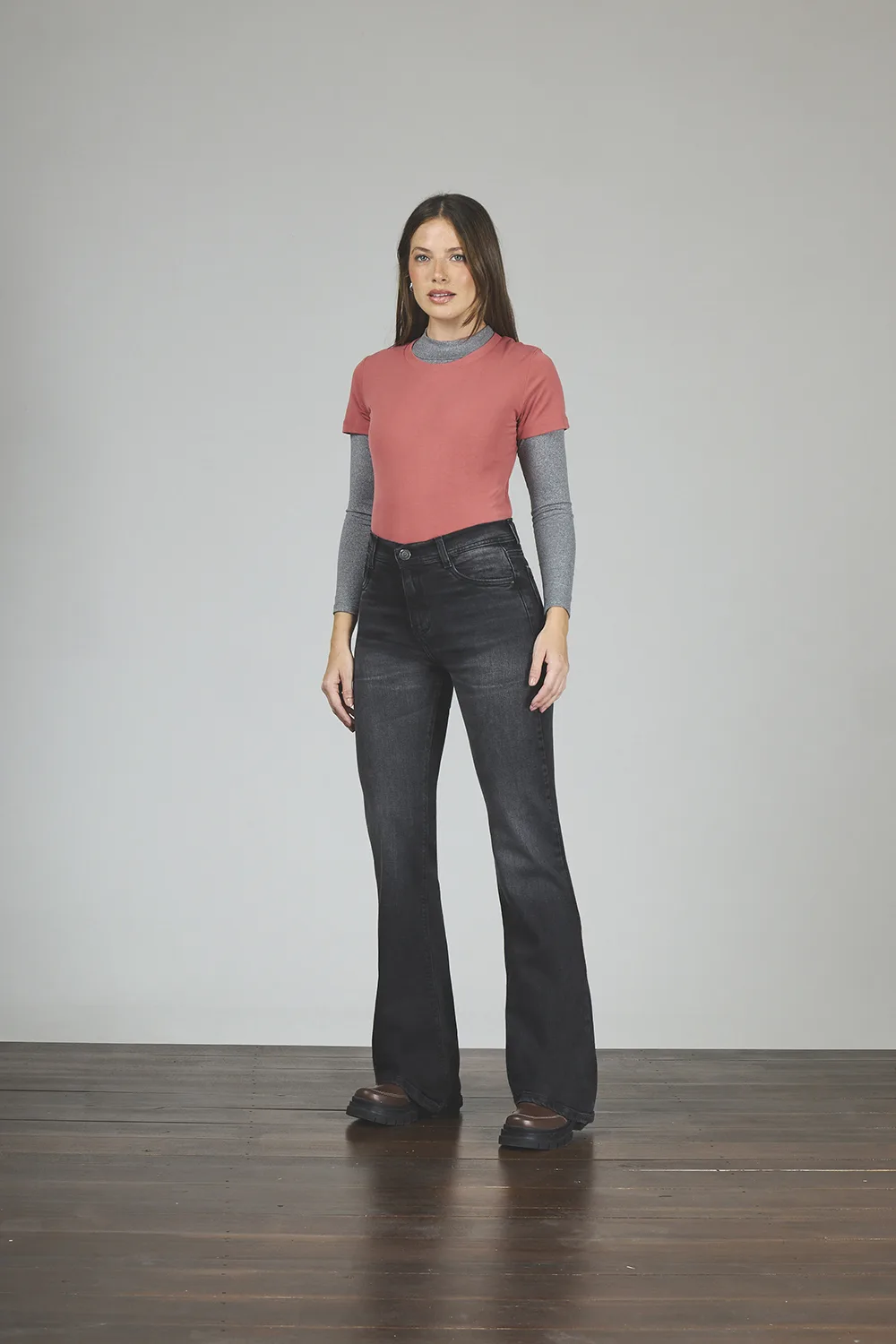 ART. 383 | SEMI OXFORD NEGRO HUMO ELASTIZADO