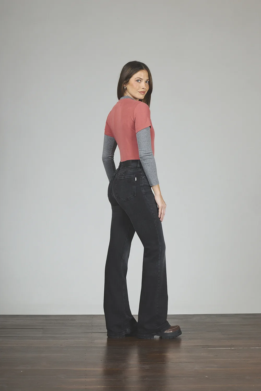 Alternative view of ART. 383 | SEMI OXFORD NEGRO HUMO ELASTIZADO