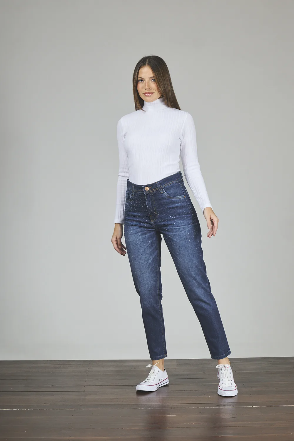 ART. 388 | MOM CLÁSICO AZUL CON STRASS TRANSPARENTE RÍGIDO