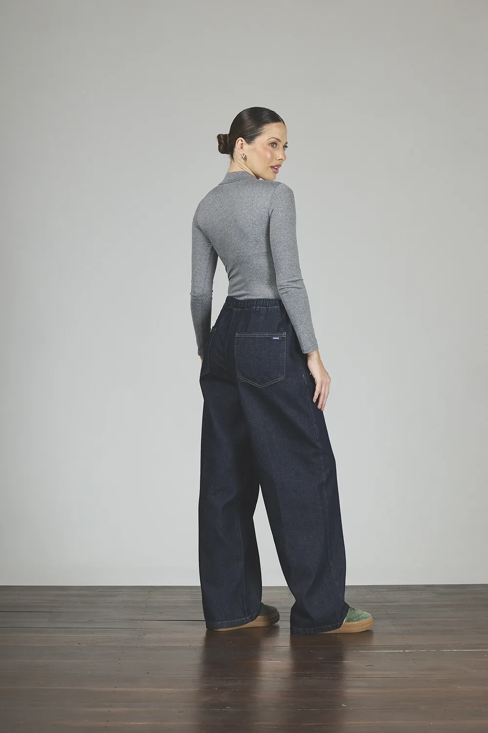 Alternative view of ART. 402 | BAGGY AZUL CINTURA CON ELASTICO RÍGIDO