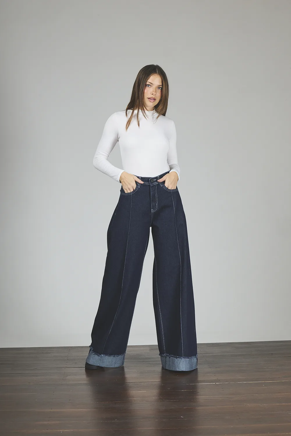 ART. 417 | MAXI BAGGY AZUL CON ALFORZA BOTA DOBLES RÍGIDO