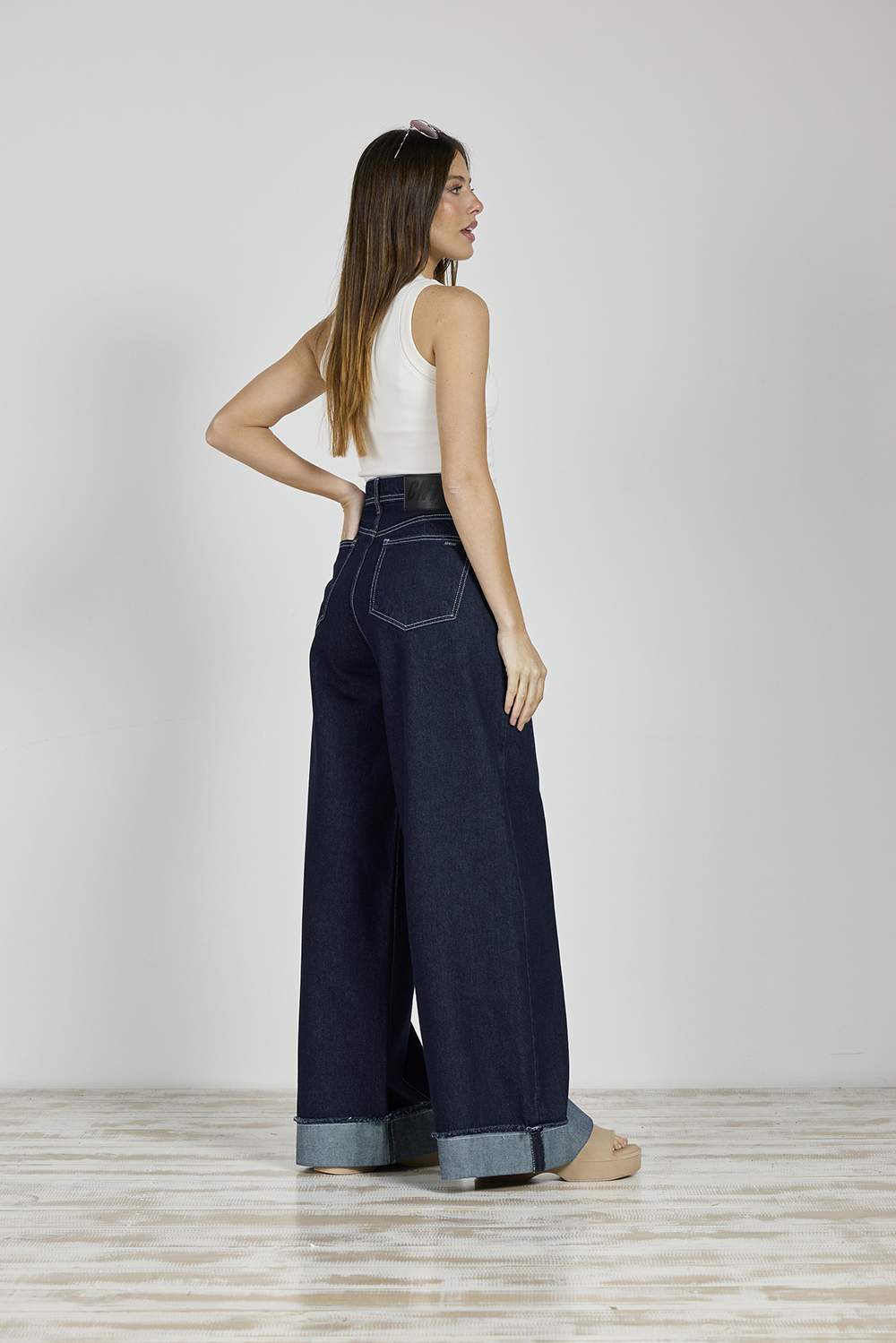 Alternative view of ART. 417 | MAXI BAGGY AZUL CON ALFORZA BOTA DOBLES RÍGIDO