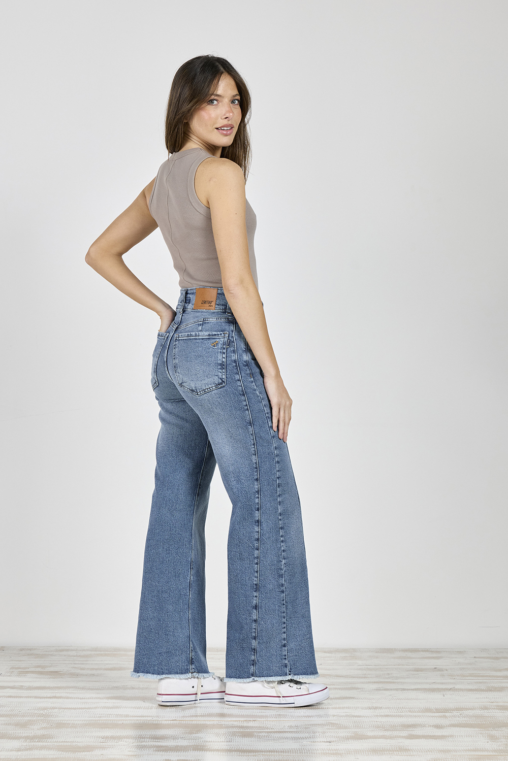 Alternative view of ART. 430 | BAGGY STONE CINTURA ANCHA C/RECORTE BOTA DESFLECADA ELASTIZADO