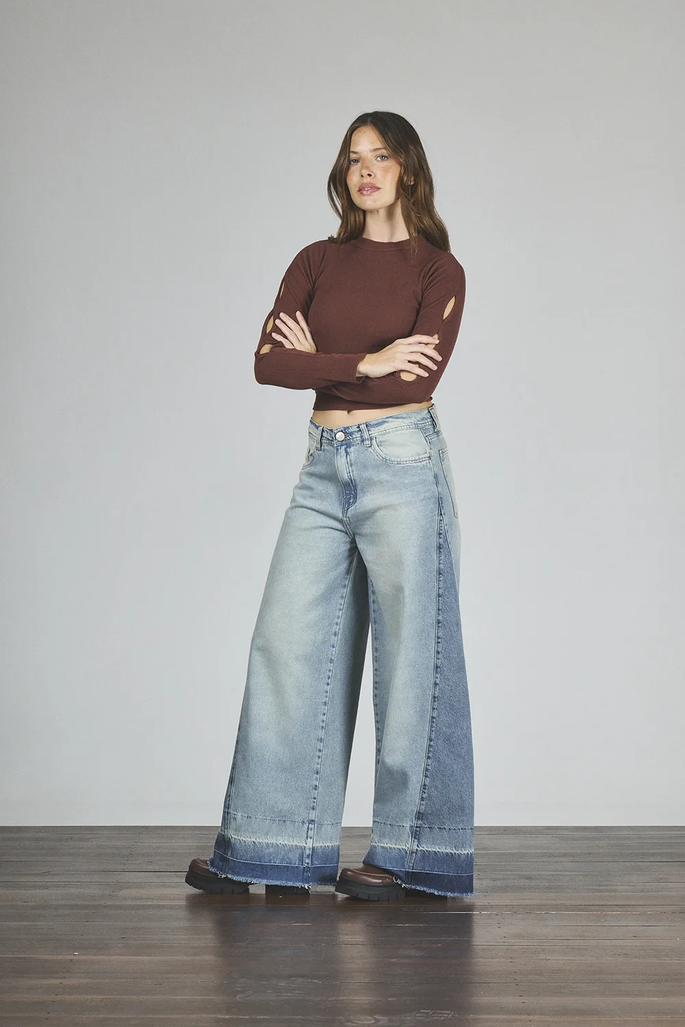 ART. 439 | MAXI BAGGY MATIZADO COMBINADO BOTA DEFLECADA RÍGIDO