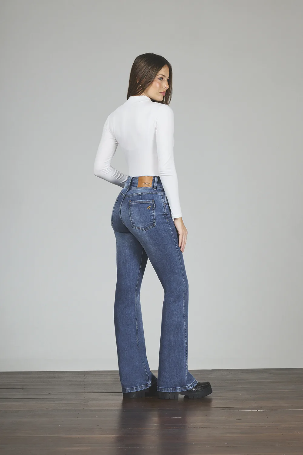 Alternative view of ART. 444 | SEMI OXFORD STONE CON CINTURA ANCHA ELASTIZADO