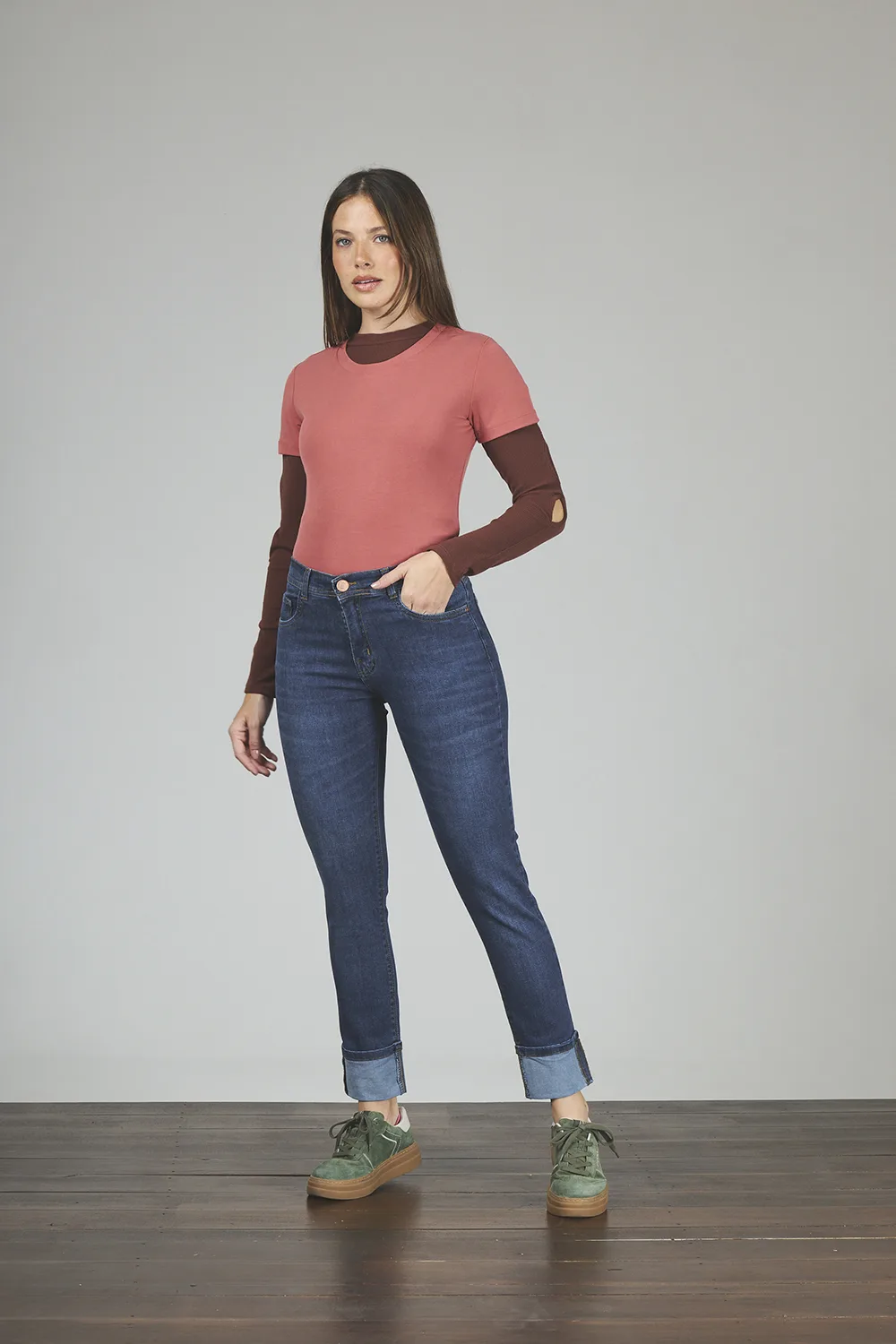 ART. 452 | CHUPÍN AZUL CLÁSICO BOTA DOBLES ELASTIZADO