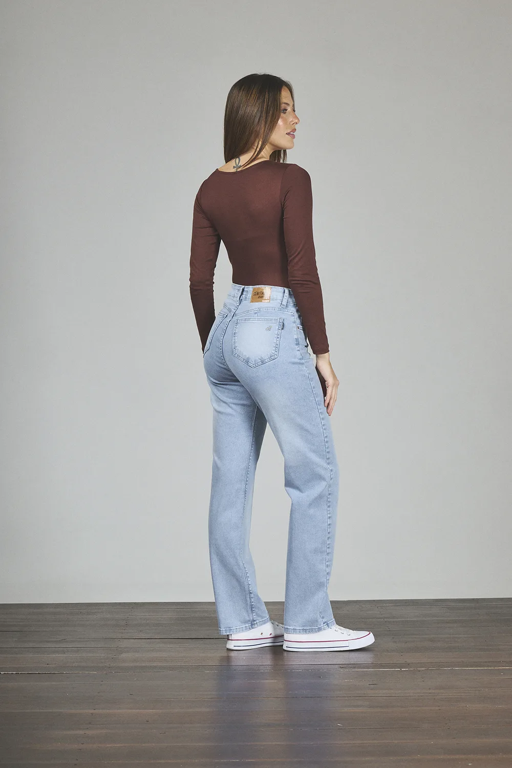 Alternative view of ART. 462 | RECTO CLÁSICO CELESTE ELASTIZADO