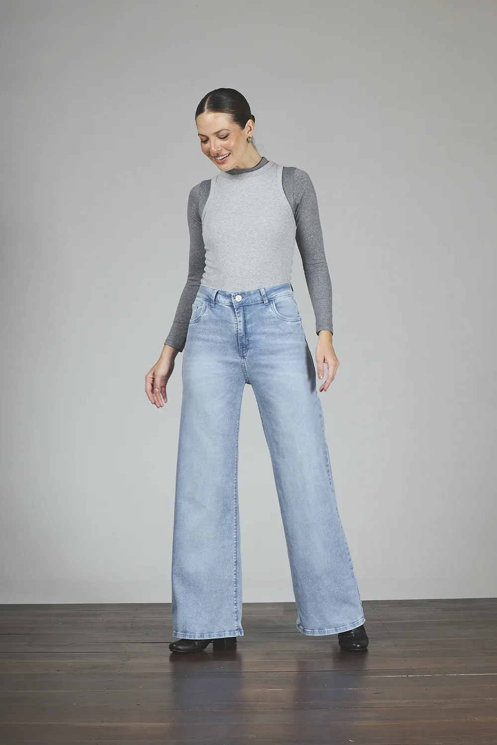 ART. 463 | WIDE LEG CELESTE ELASTIZADO