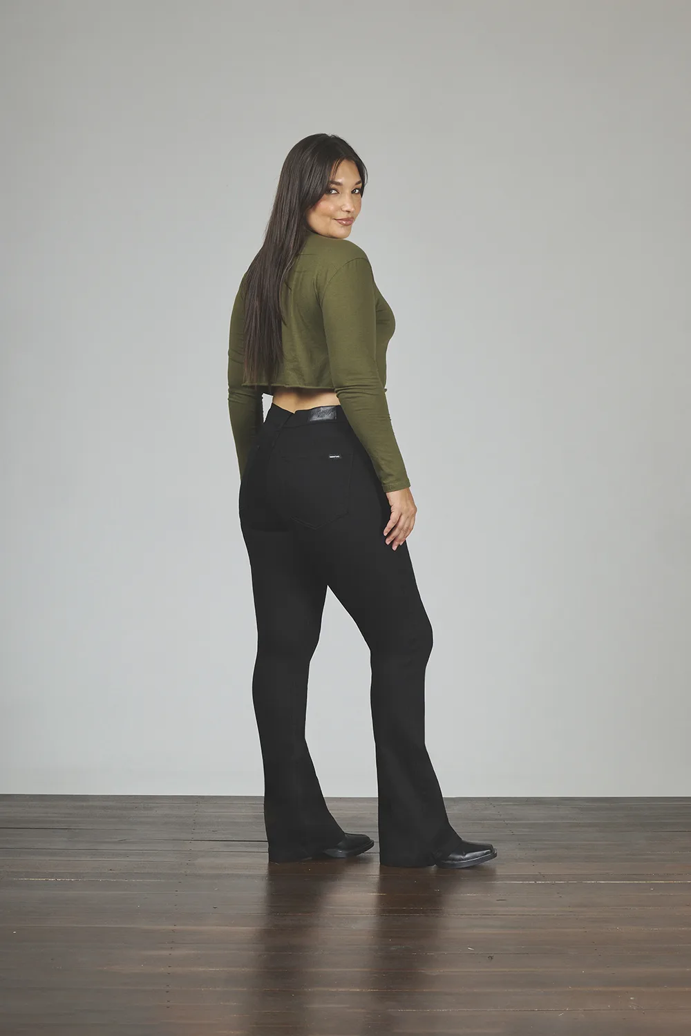 Alternative view of ART. 729 | SEMI OXFORD NEGRO CLÁSICO ELASTIZADO