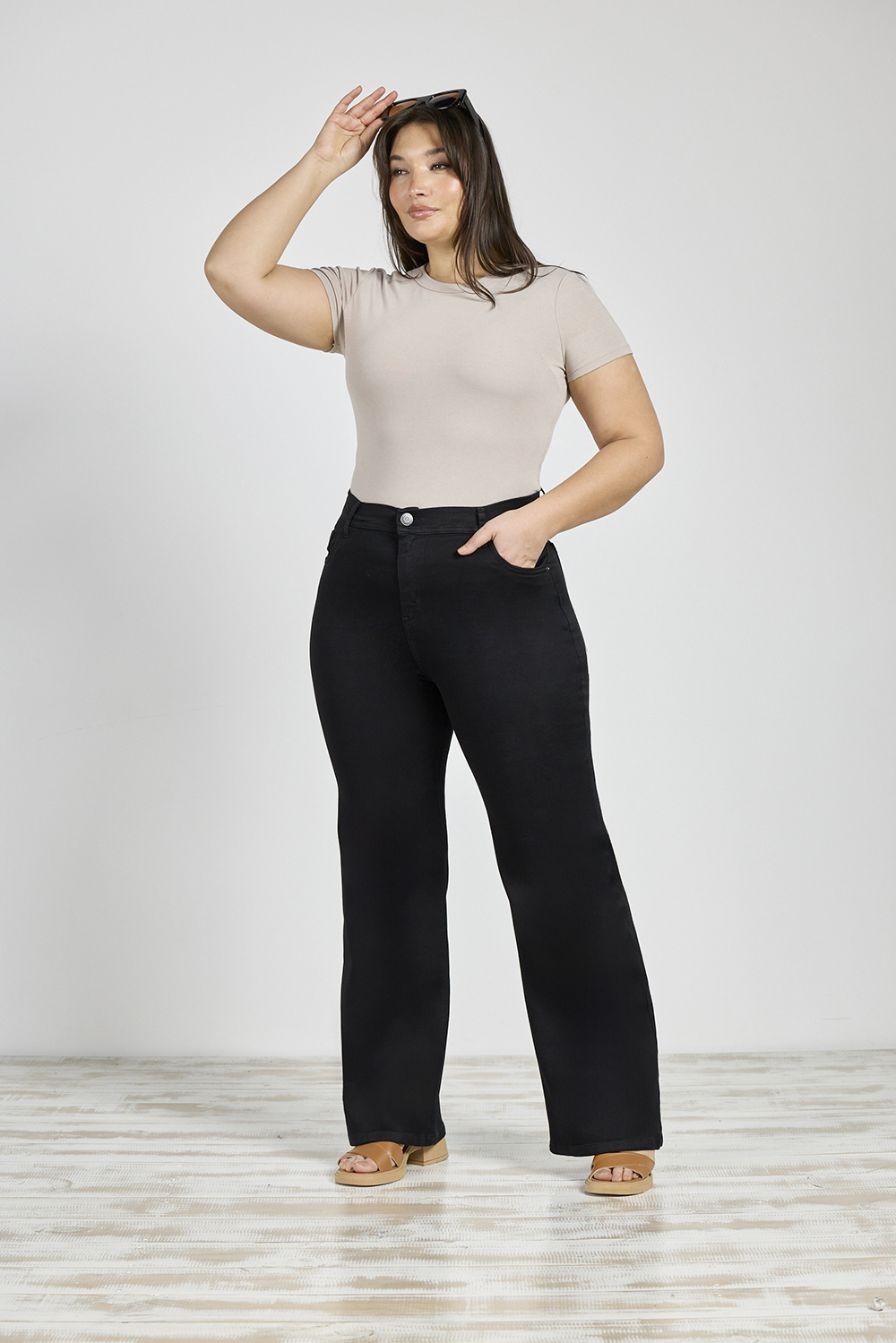 ART. 792 | WIDE LEG NEGRO CLÁSICO ELASTIZADO