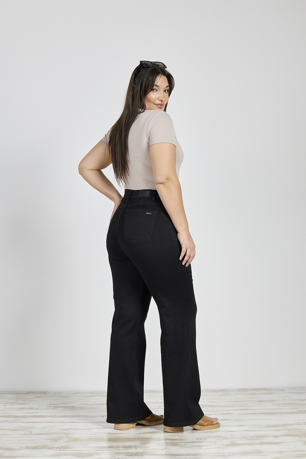 Alternative view of ART. 792 | WIDE LEG NEGRO CLÁSICO ELASTIZADO