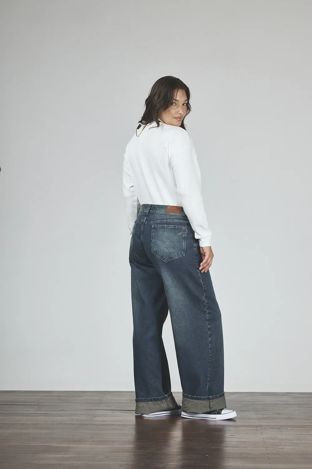 Alternative view of ART. 829 | WIDE LEG CLÁSICO VINTAGE ÓXIDO RÍGIDO