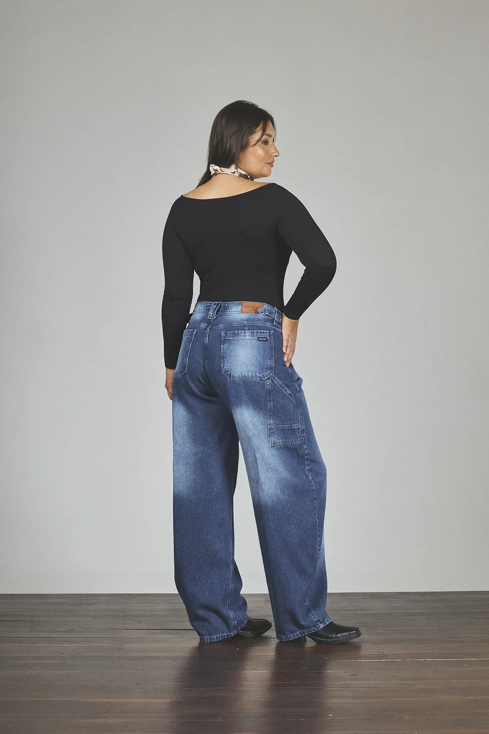 Alternative view of ART. 834 | JEANS BALLON AZUL CON HEBILLA RÍGIDO