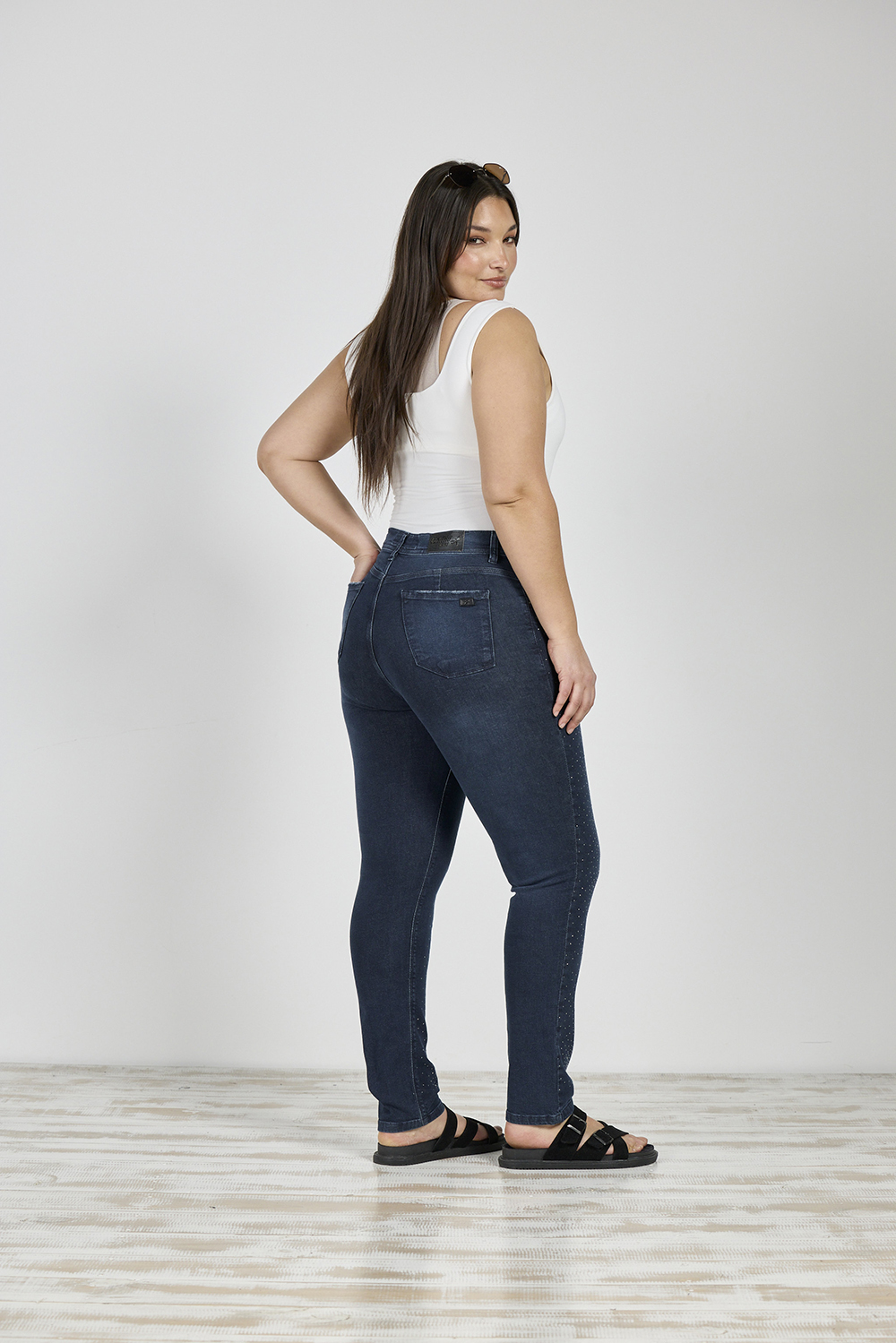 Alternative view of ART. 845 | BLUE BLACK CON STRASS ELASTIZADO