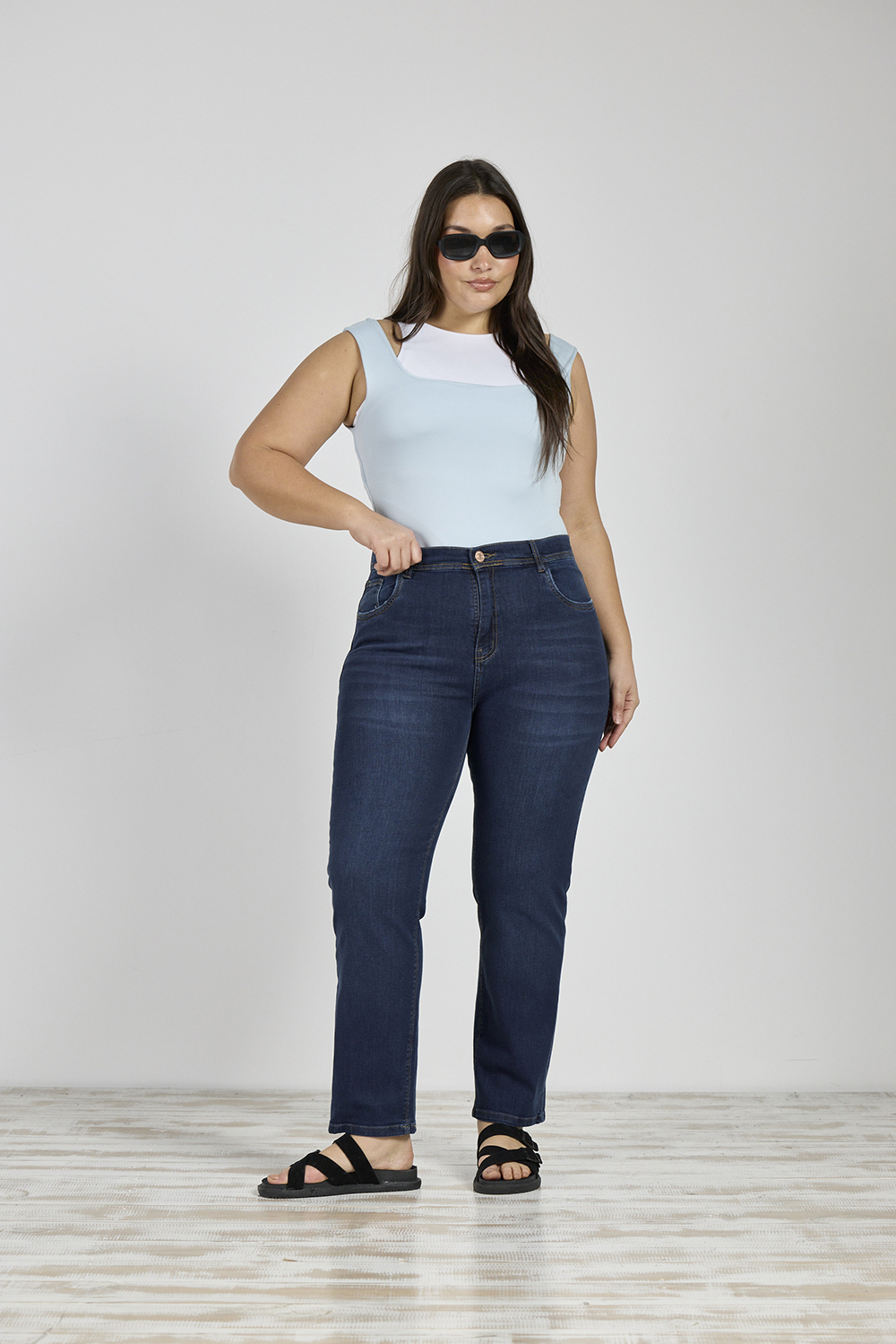 ART. 862 | RECTO CLÁSICO AZUL ELASTIZADO