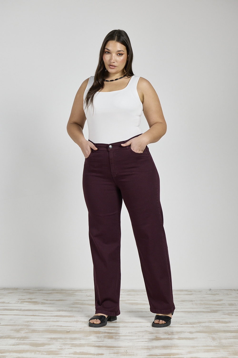 ART. 863 | WIDE LEG CLÁSICO BORDÓ ELASTIZADO