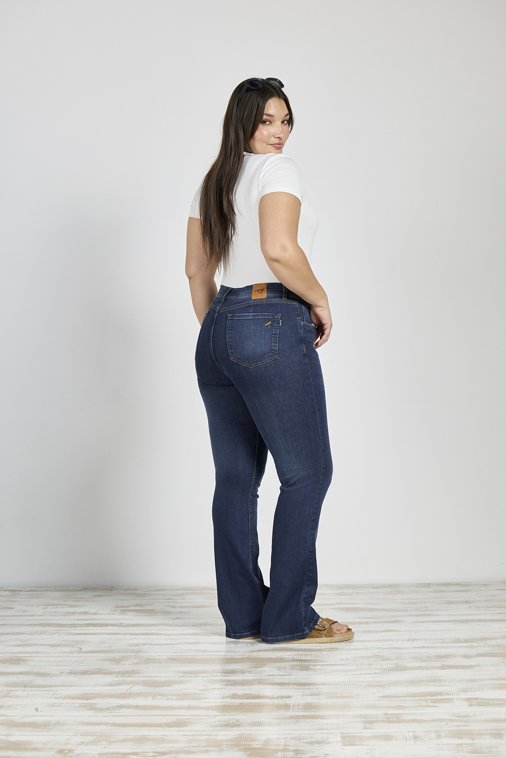 Alternative view of ART. 865 | SEMI OXFORD AZUL CON RUEDO ELASTIZADO