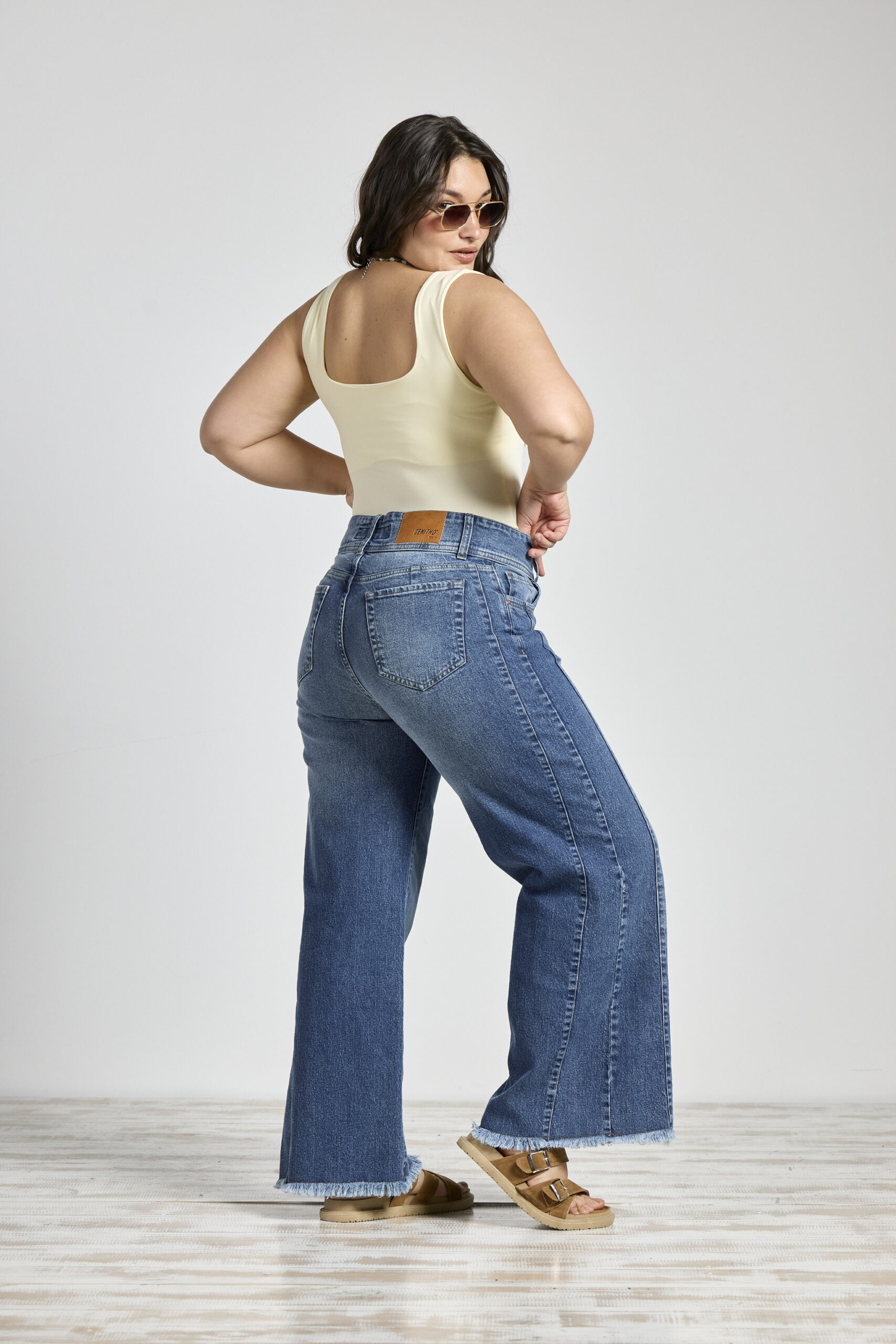 Alternative view of ART. 884 | BAGGY STONE CINTURA ANCHA CON RECORTE DEFLECADO ELASTIZADO