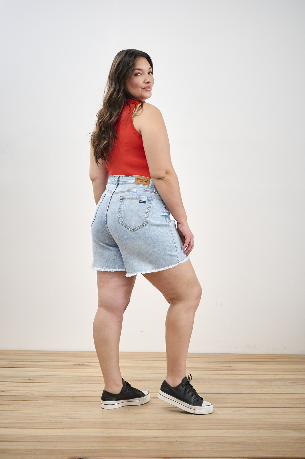 Alternative view of ART. M-550 | SHORT CELESTE DEFLECADO ELASTIZADO