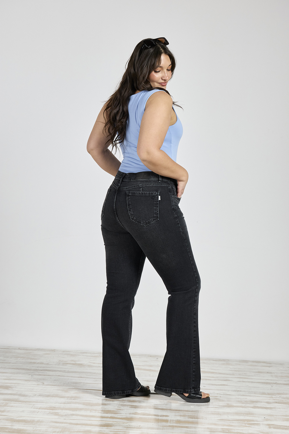 Alternative view of ART. 885 | SEMI OXFORD GRIS HUMO CLÁSICO ELASTIZADO