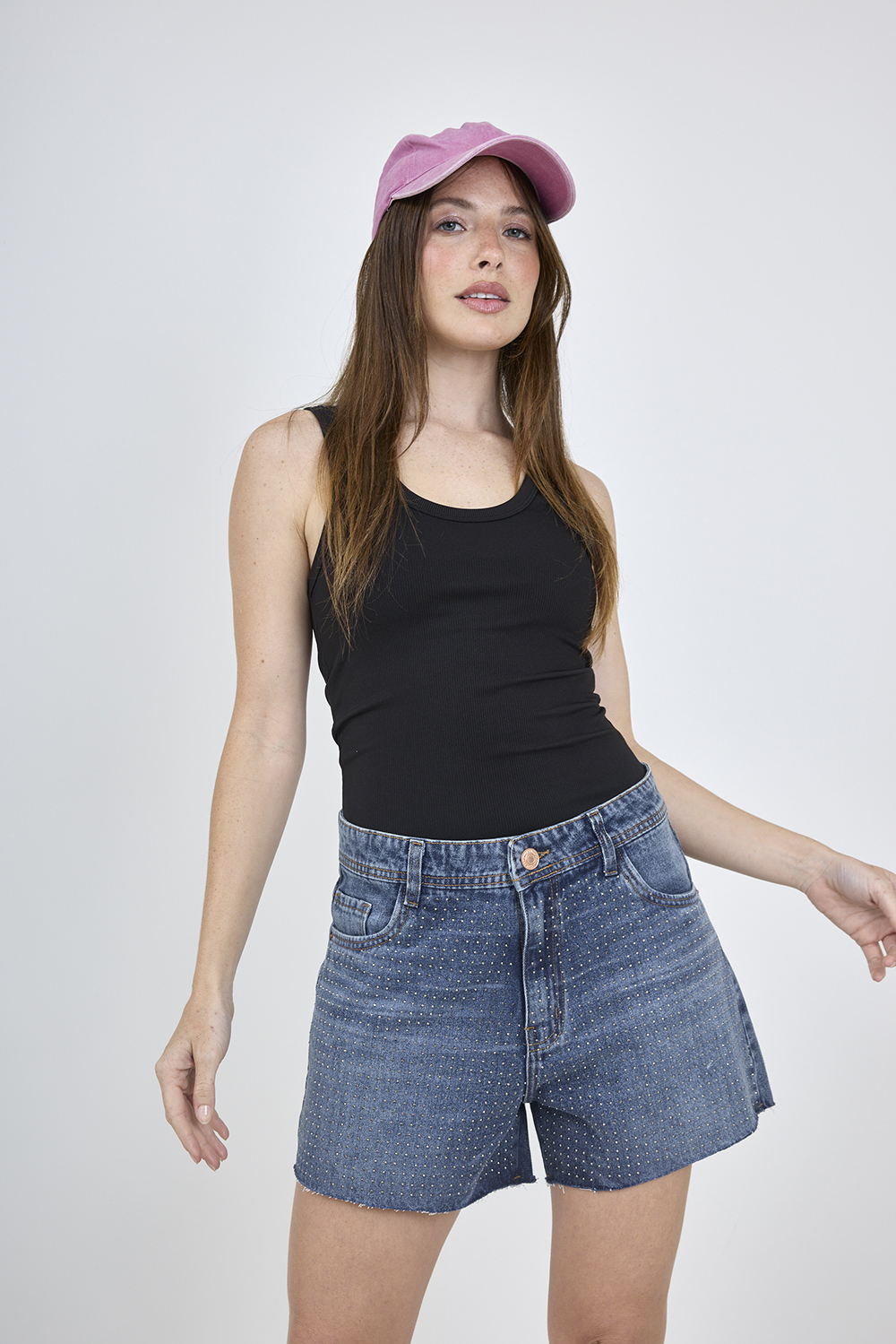 Alternative view of ART. C-105 | SHORT STONE CON BRILLO ADELANTE RÍGIDO