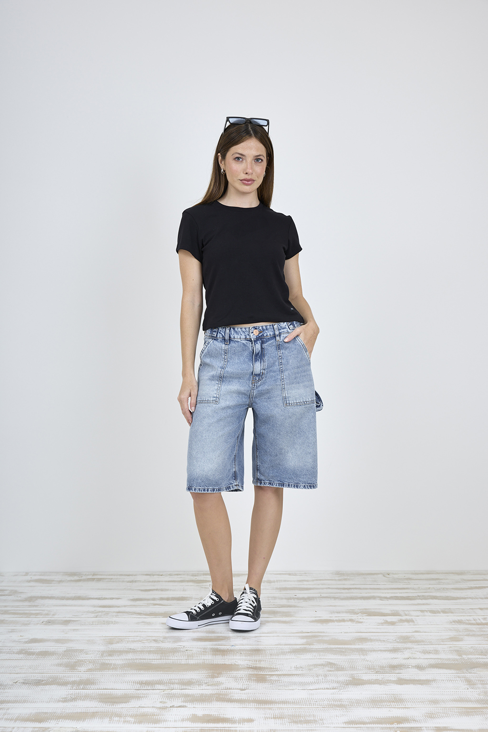 ART. C-119 | BERMUDA BAGGY STONE CON HEBILLA RÍGIDA