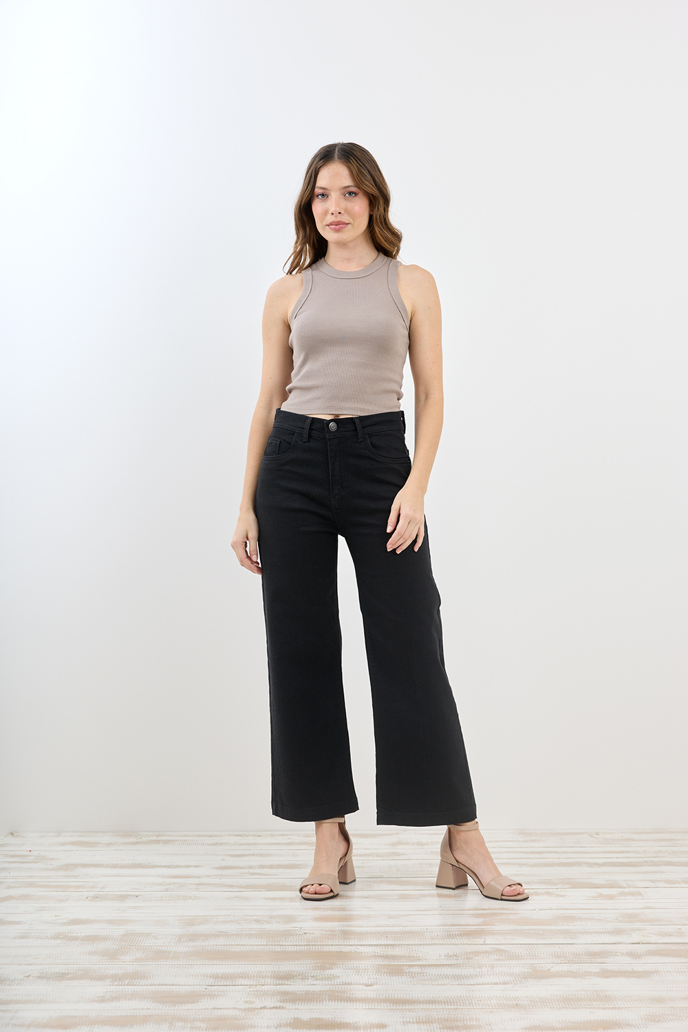 ART. 459 | CROP WIDE LEG NEGRO ELASTIZADO