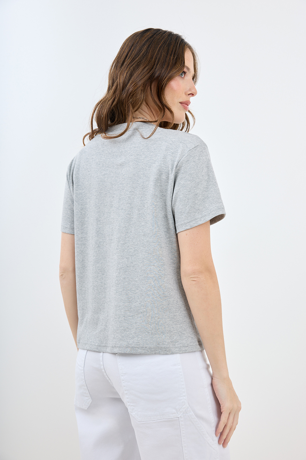 Alternative view of ART. A-43 | REMERA GRIS BORDADO STAR/LENTEJUELAS