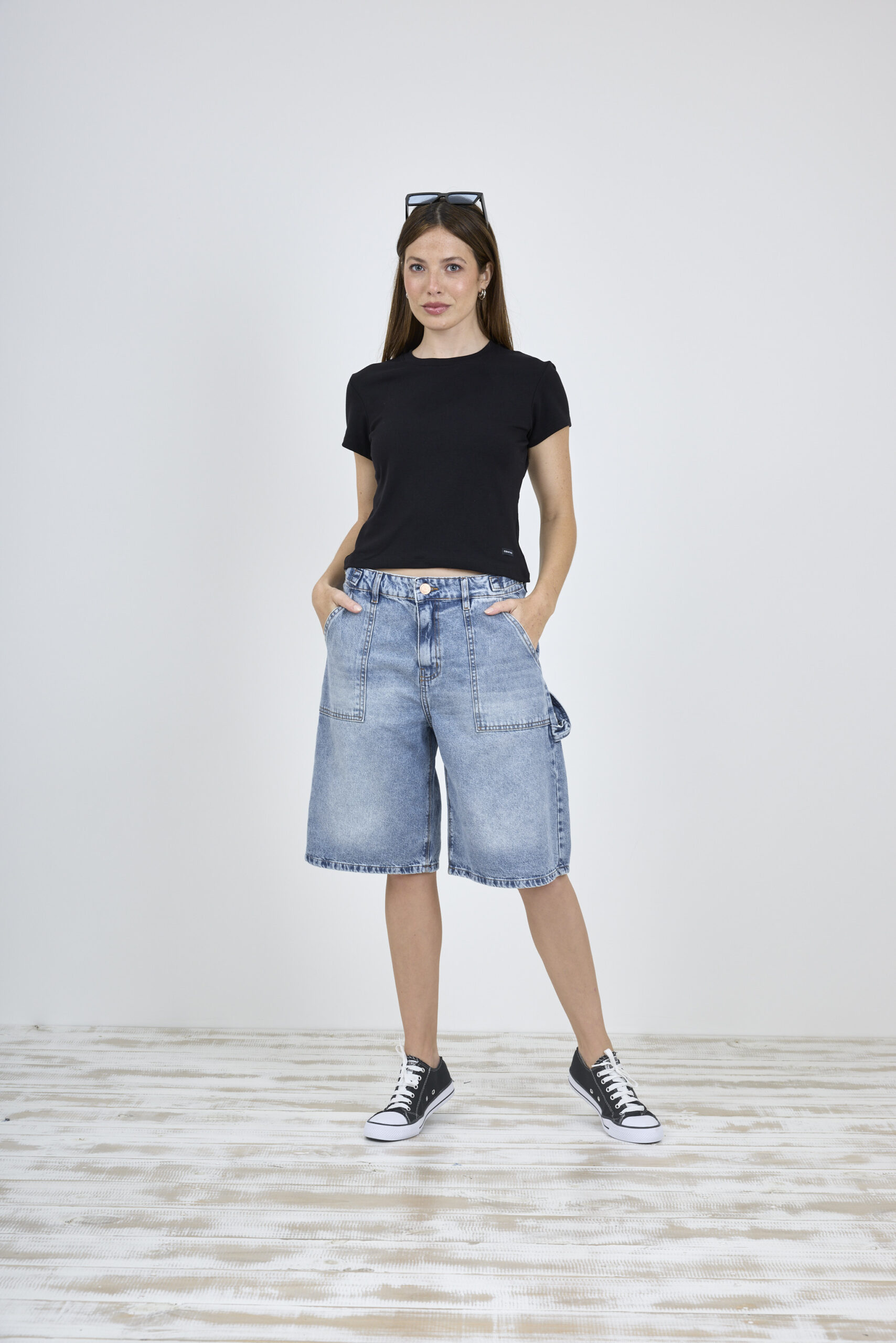 Alternative view of ART. A-69 | REMERA BÁSICA NEGRA MANGA CORTA