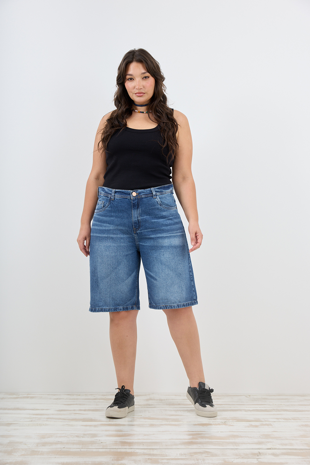 ART. M-582 | BERMUDA BAGGY AZUL CLÁSICO RÍGIDO