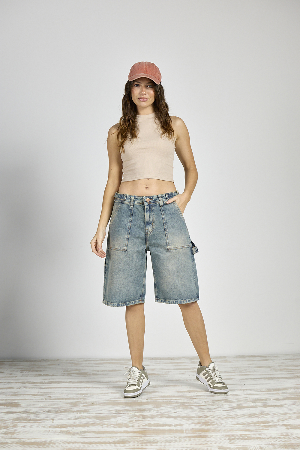 ART. M-585 | BERMUDA BAGGY ÓXIDO CON HEBILLA RÍGIDO