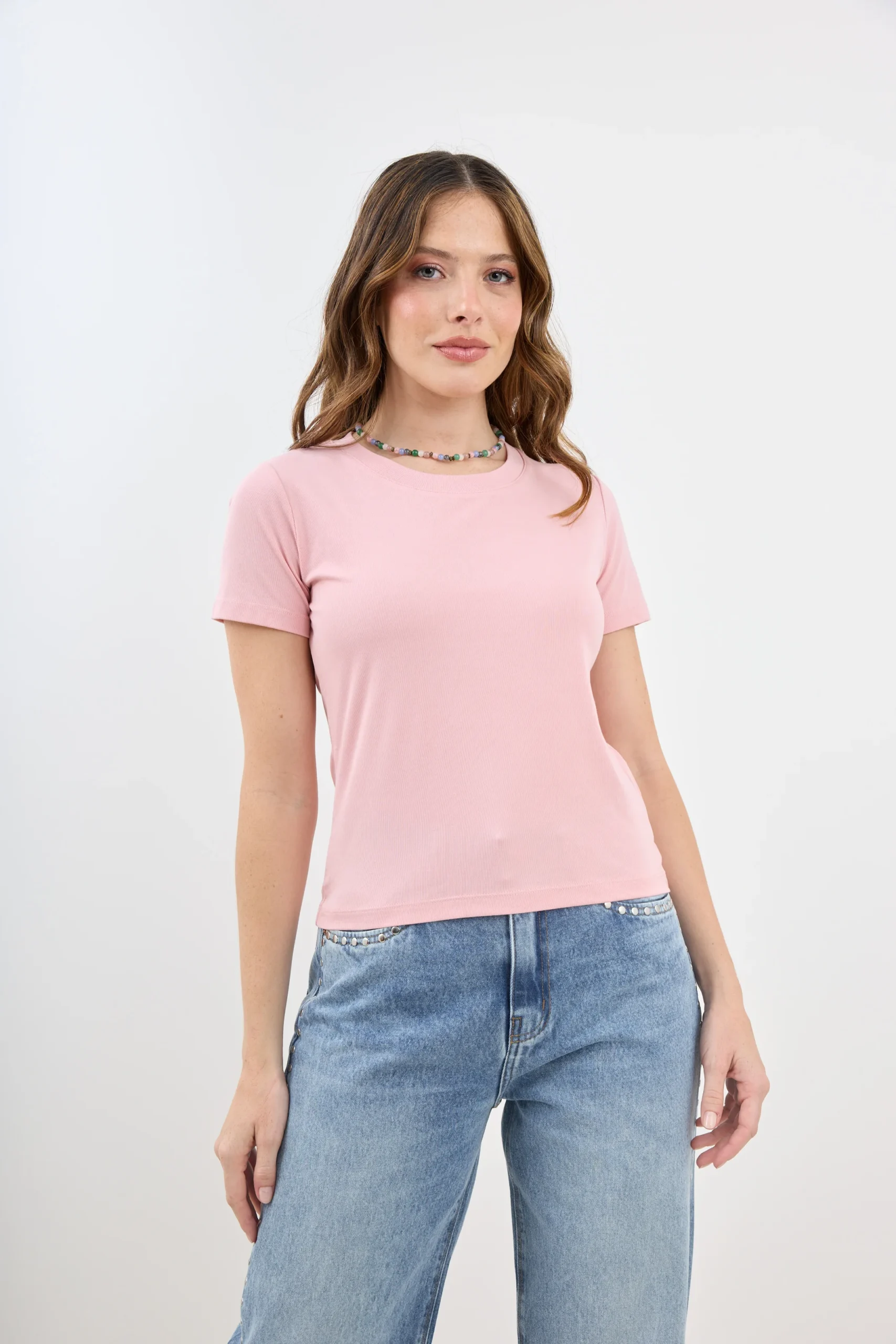 ART. A-36 | REMERA BÁSICA ROSA MANGA CORTA PREMIUM
