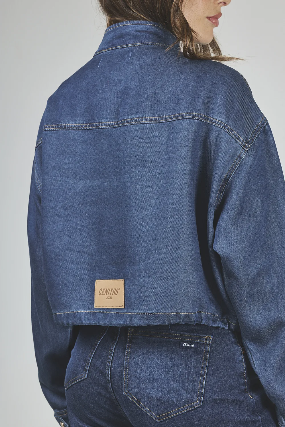 Alternative view of ART. 442 | CAMPERA BOMBER AZUL C/ELASTICO EN CINTURA RIGIDO