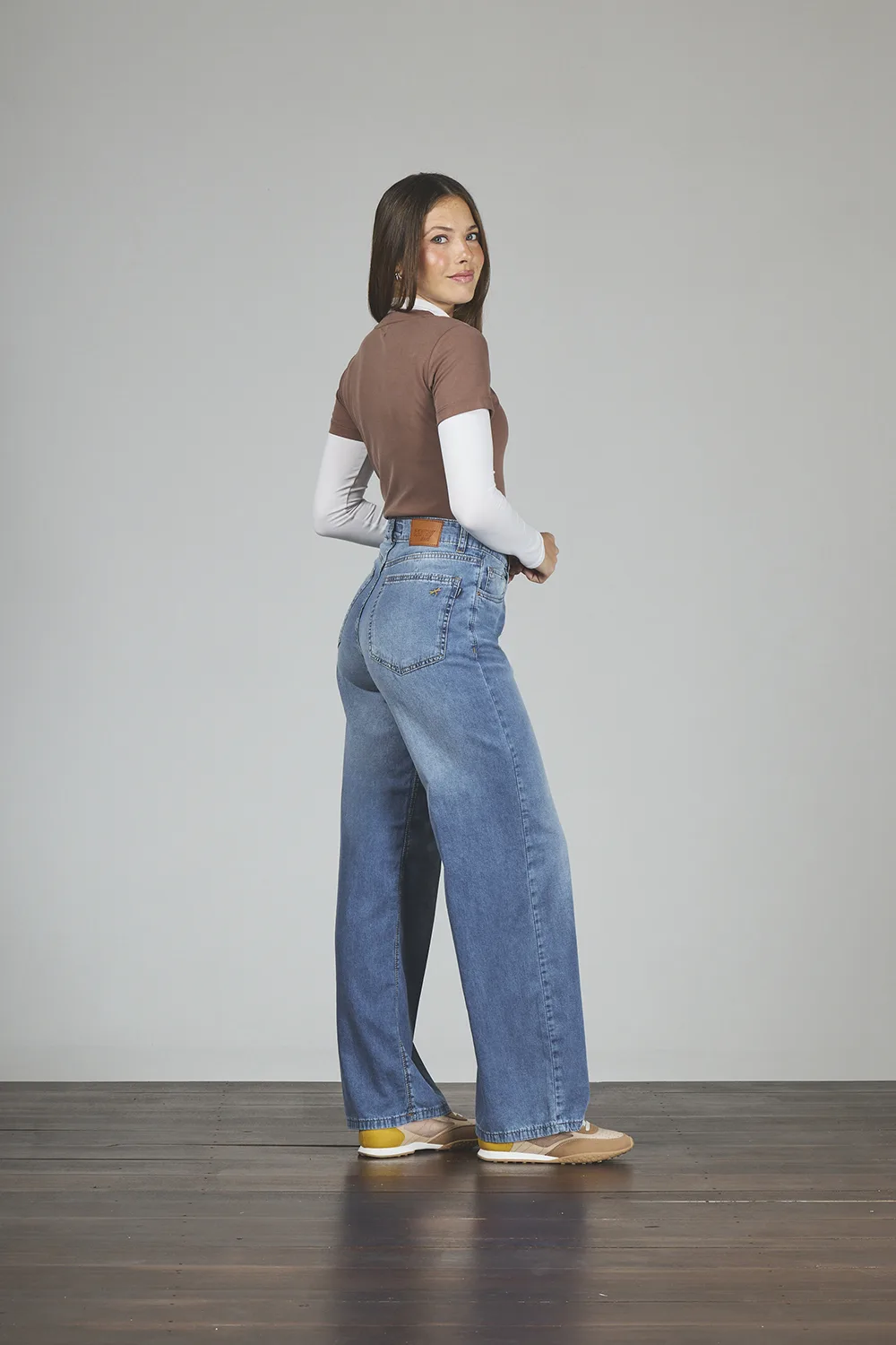 Alternative view of ART. 472 | WIDE LEG FRESH STONE RIGIDO